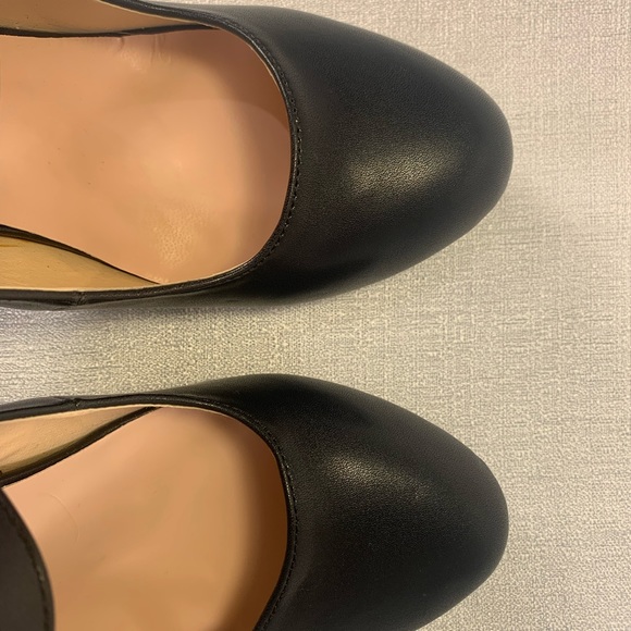 New black leather Mary Jane strappy 4” block heel three buckles rear zipper - Picture 9 of 16